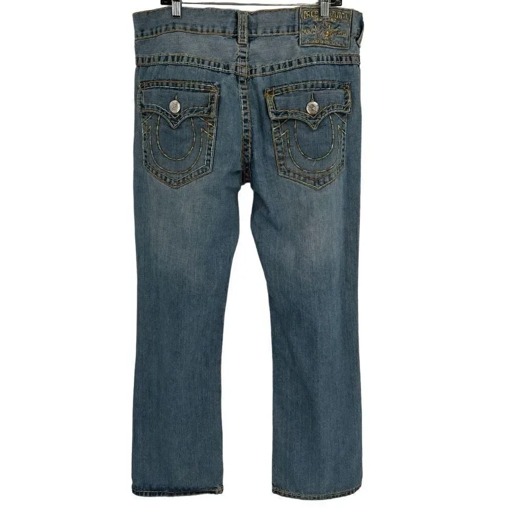 True Religion Limited Edition 0001-1205 Lightwash Straight Leg Jeans Men Size 38